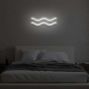 Wellenlinien LED-Neonschild Schlafzimmer Wohnzimmer