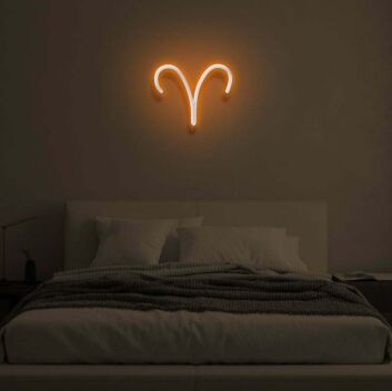 Widder Sternzeichen Symbol LED-Neonschild Schlafzimmer