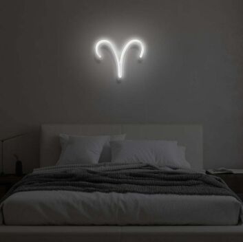 Widder Sternzeichen Symbol LED-Neonschild Schlafzimmer