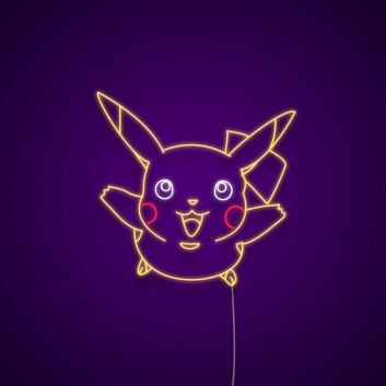 Pikachu Figur LED-Neonschild für Kinderzimmer Gamingzimmer