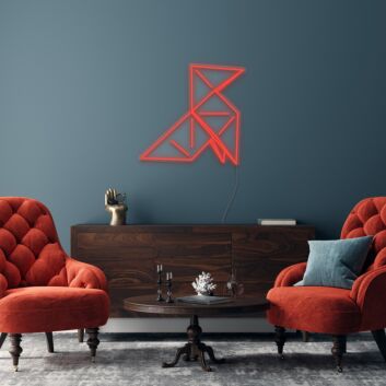 Origami Vogel LED-Neonschild Wohnzimmer Büro