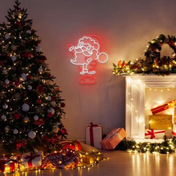 Weihnachtsmann LED-Neonschild für Wohnzimmer Weihnachtsdeko