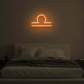 Waage Sternzeichen Symbol LED-Neonschild Schlafzimmer