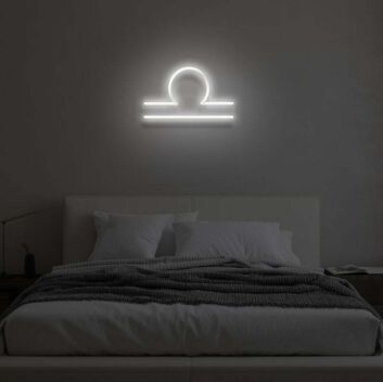 Waage Sternzeichen Symbol LED-Neonschild Schlafzimmer
