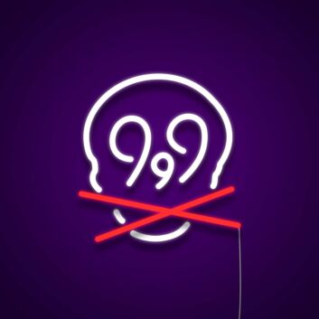 Totenkopf Symbol mit rotem Kreuz LED-Neonschild für Bar Club