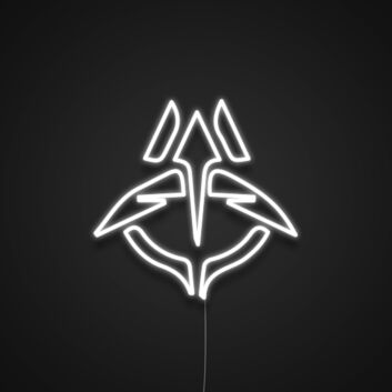 Stilisierter Dreizack LED-Neonschild Gaming Bar