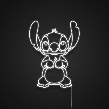 Cartoonfigur mit großen Ohren LED-Neonschild Kinderzimmer Wohnzimmer