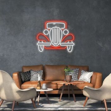 Oldtimer Auto LED-Neonschild für Garage und Bar