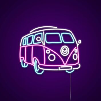 Retro Campingbus LED-Neonschild für Wohnzimmer oder Bar