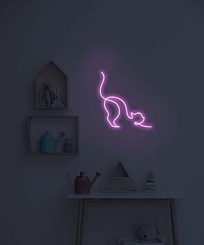 spielende Katze LED-Neonschild für Kinderzimmer und Wohnzimmer