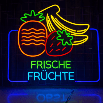 Personalisiertes LED Neonschild für Obstladen
