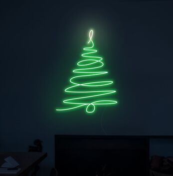Weihnachtsbaum LED-Neonschild für Wohnzimmer und Weihnachtsdekoration
