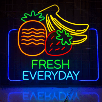 Personalisiertes LED Neonschild für Obstladen