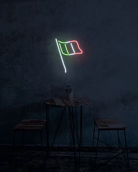 Italienische Flagge LED-Neonschild für Cafe Restaurant