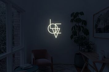 Abstraktes geometrisches Symbol LED-Neonschild Wohnzimmer Büro