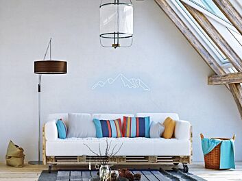 Bergsilhouette LED-Neonschild Wohnzimmer Schlafzimmer