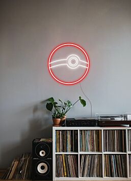 Pokéball Symbol LED-Neonschild für Gamingzimmer und Wohnzimmer