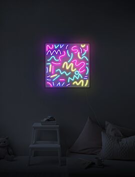 Abstraktes Neonmuster LED-Neonschild Wohnzimmer Schlafzimmer