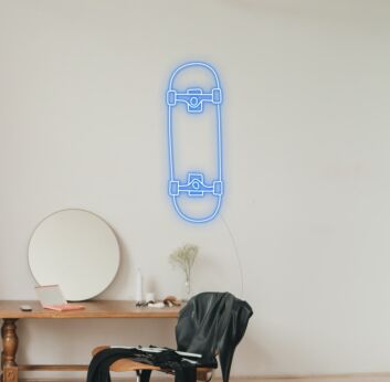 Skateboard LED-Neonschild Wohnzimmer Jugendzimmer