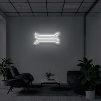 Schaltkreis Muster LED-Neonschild für Büro Arbeitszimmer