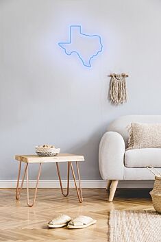 Umriss des US-Bundesstaates Texas LED-Neonschild Wohnzimmer Büro