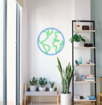 Erde LED-Neonschild Wohnzimmer Büro