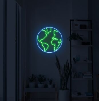 Erde LED-Neonschild Wohnzimmer Büro