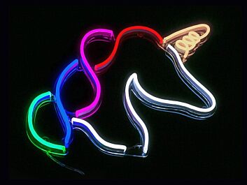 Einhornkopf LED-Neonschild für Kinderzimmer und Party