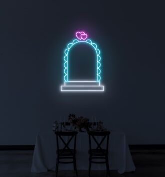 Hochzeitsbogen mit Herzen LED-Neonschild für Hochzeit Event