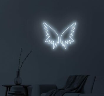 Engelsflügel LED-Neonschild für Wohnzimmer Schlafzimmer