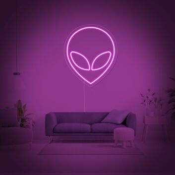 Alienkopf LED-Neonschild Wohnzimmer Gamingzimmer