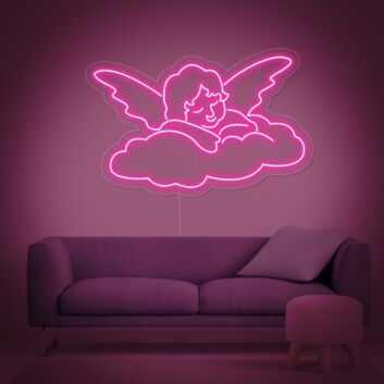 Engel auf Wolke LED-Neonschild Wohnzimmer Schlafzimmer