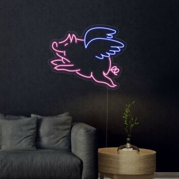 fliegendes Schwein LED-Neonschild Wohnzimmer Bar