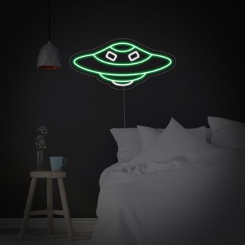 UFO Raumschiff LED-Neonschild für Schlafzimmer