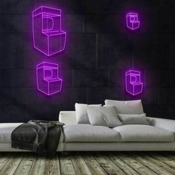 Arcade-Spielautomat LED-Neonschild für Gamingzimmer und Spielhalle