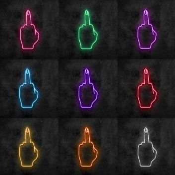 Mittelfinger Geste LED-Neonschild für Bar Club