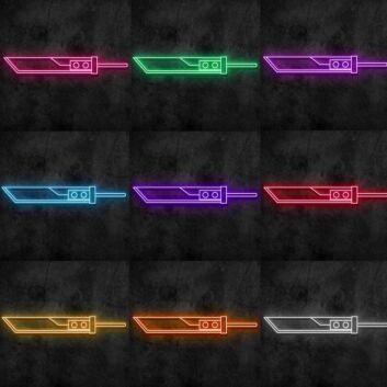 Fantasieschwert LED-Neonschild für Gamingzimmer und Bar