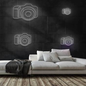Fotokamera LED-Neonschild für Studio und Wohnzimmer