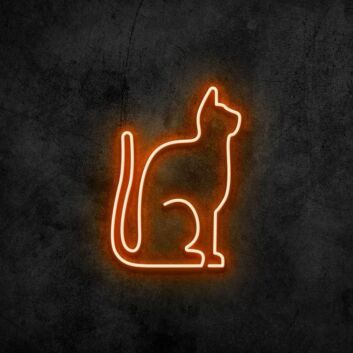 sitzende Katze LED-Neonschild für Wohnzimmer Café