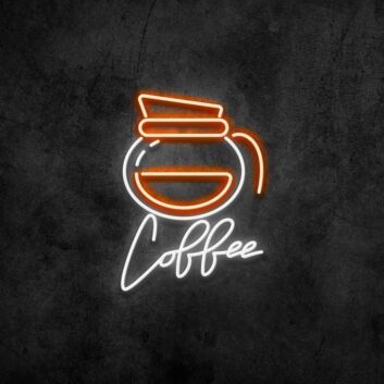 Kaffeekanne LED Neonschild für Café und Küche