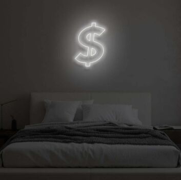 Dollarzeichen LED-Neonschild Schlafzimmer Wohnzimmer