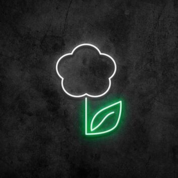 Blume mit Blatt LED-Neonschild Wohnzimmer Café