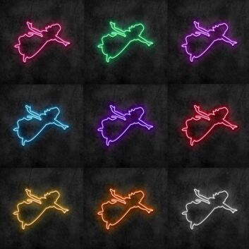 tanzende Frau Silhouette LED-Neonschild Wohnzimmer Bar