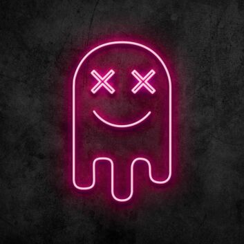 Geist mit X-Augen LED-Neonschild Gamingzimmer Bar