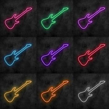 E-Gitarre LED-Neonschild Musikstudio Bar