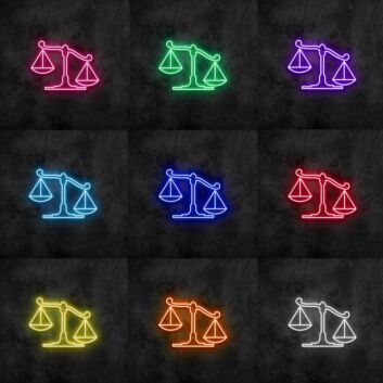 Waage Symbol LED-Neonschild für Kanzlei Büro