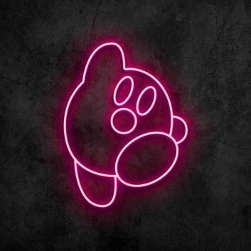 Videospielfigur mit rundem Körper LED-Neonschild Gaming Kinderzimmer