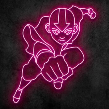 springender Comic-Held LED-Neonschild für Gamingzimmer