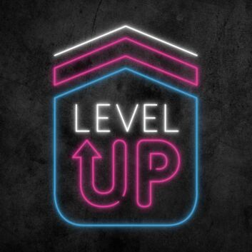 LEVEL UP LED-Neonschild Gaming Wohnzimmer