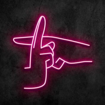 Finger auf den Lippen Geste LED-Neonschild für Bar Club